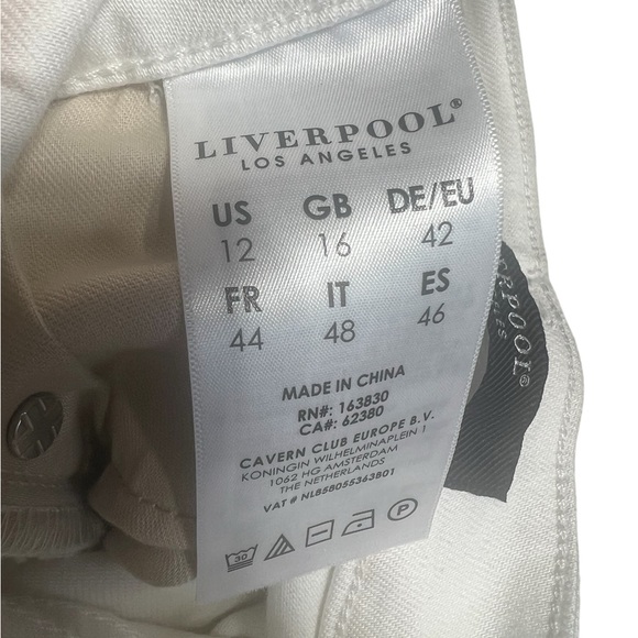 Liverpool Los Angeles, Size 12, White Capris. N28 - Picture 4 of 13